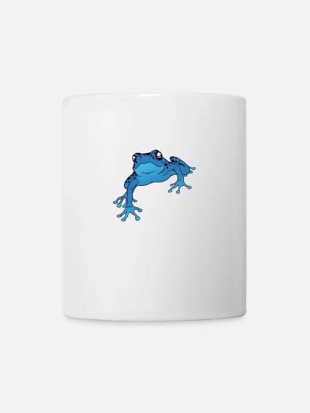 Poison dart frog from the rain forest blue dart frog - Mug - white