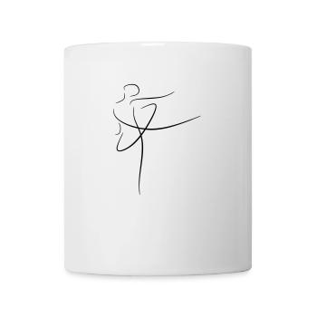 Dessin au trait danseur - Mug blanc - blanc - Devant