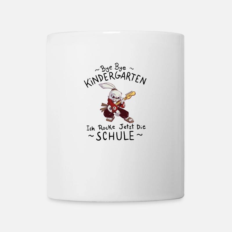 BYE BYE KINDERGARTEN Schulanfänger Rock Geschenk - Tasse - Weiß