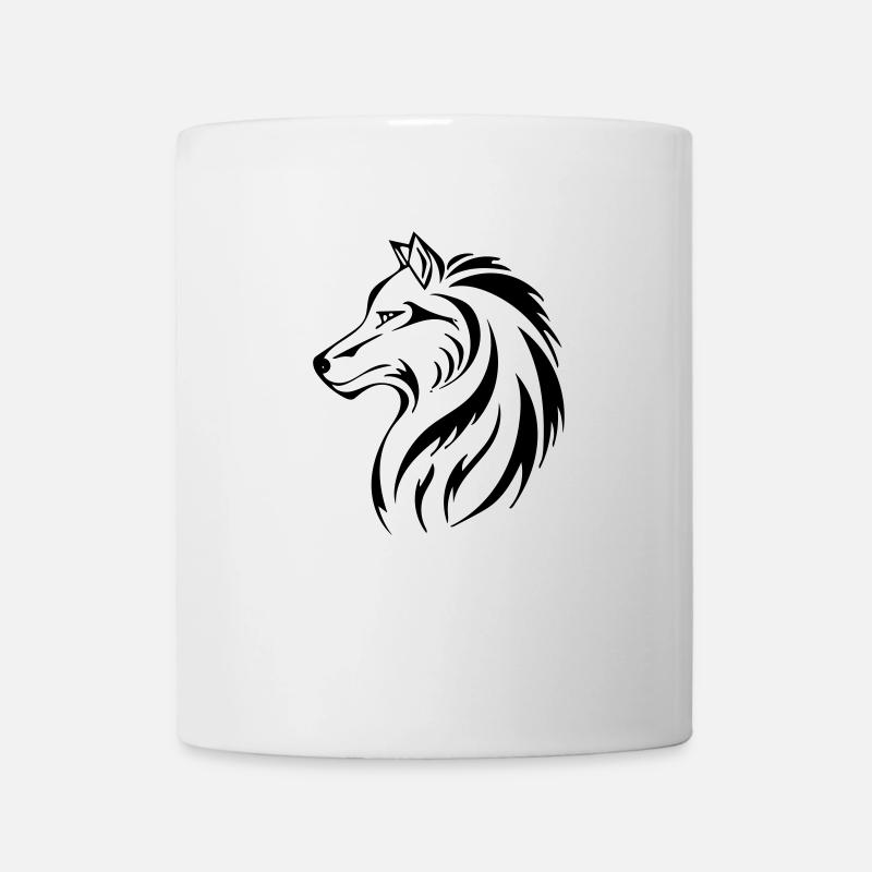 Loup - Mug blanc - blanc