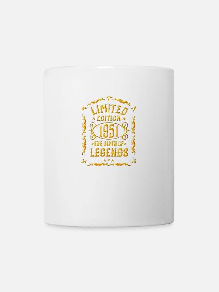 Cadeau pour le 70 anniversaire Né en 1951 - Mug blanc - blanc