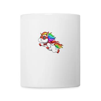 Funny unicorn as a hero for a superhero - Mug - white - Front