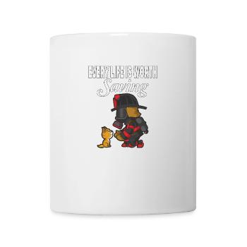 Jedes Leben ist es wert, gerettet zu werden - Tasse - Weiß - Vorne
