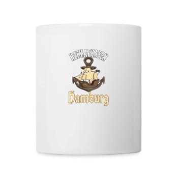 Heimathafen Hamburg Segelschiff - Tasse - Weiß - Vorne