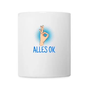 Alles ok? Alles ok! Handzeichen Tauchen - Tasse - Weiß - Vorne