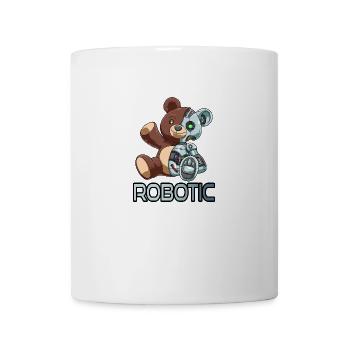 Lustiges Bär Roboter Robotic Kuscheln Cyborg - Tasse - Weiß - Vorne