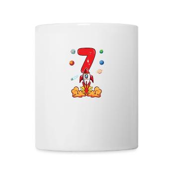 Astronaute de fusée 7 ans 7 ans 7 ans de l’espace - Mug blanc - blanc - Devant
