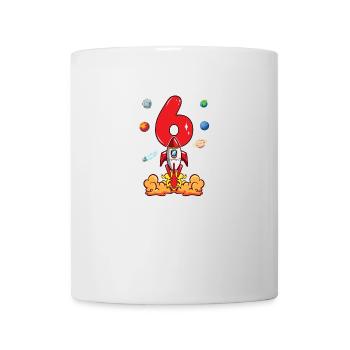 Astronaute de fusée 6 ans 6 ans 6 ans de l’espace - Mug blanc - blanc - Devant