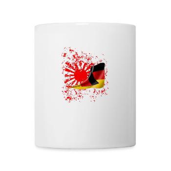 Freundschaft Japan aufgehende Sonne Deutsch Flagge - Tasse - Weiß - Vorne