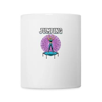 Jumping Trampolin Trendsport Fitness Damen Sport - Tasse - Weiß - Vorne
