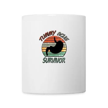 Tummy Ache Survivor Vintage Retro Sunset ✅⭐⭐⭐⭐⭐✅ - Mug - white - Front