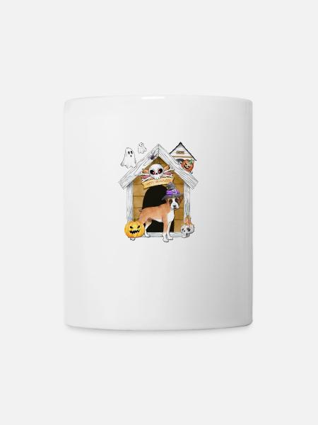 Halloween Boxer Hund Hexe - Tasse - Weiß