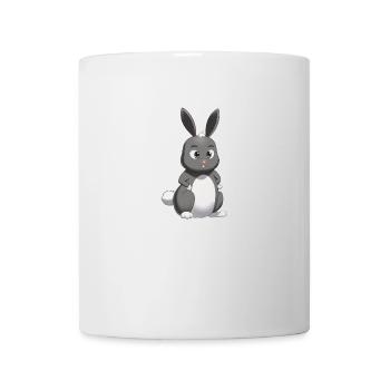 Animaux heureux lapin mignon avec de grands yeux - Mug blanc - blanc - Devant