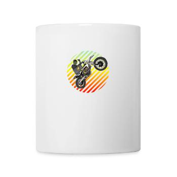 Motocross / Enduro / Freestyle mx / Dirtbike rétro - Mug blanc - blanc - Devant