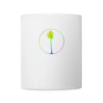 Rainbow Palm - Tree - Palm - LGBTQ - Mug - white - Front