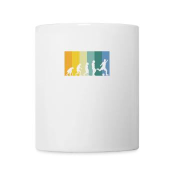 Evolution Football - Joueur de football couleurs vintage - Mug blanc - blanc - Devant