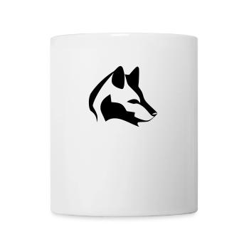 Silhouette Dog Head, Black Emblem, Animal Design - Mug - white - Front