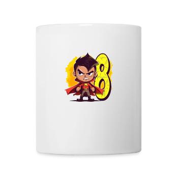 8 Years Old Superhero & Action Children's Birthday Party - Mug - white - Front