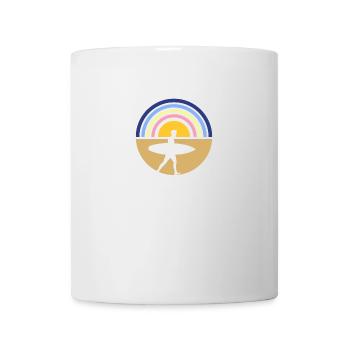 Surfer Sonnenuntergang am Meer - Sommer - Tasse - Weiß - Vorne