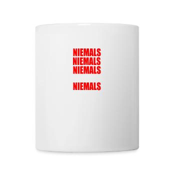 Motivation niemals Aufgeben - Tasse - Weiß - Vorne