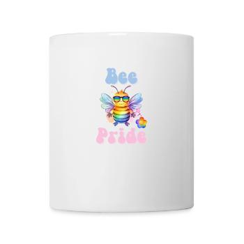 Lustige pride Biene Regenbogenfarben Sonnenbrille - Tasse - Weiß - Vorne
