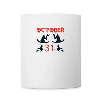 Sorcières Joyeux T-shirt Halloween Chat noir, Jack - Mug blanc - blanc - Devant