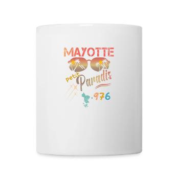 Geschenkidee Grafikdesign Karte von Mayotte 976 - Tasse - Weiß - Vorne