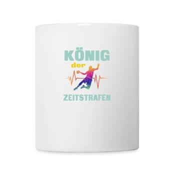 Handball. Roi des pénalités de temps. - Mug blanc - blanc - Devant