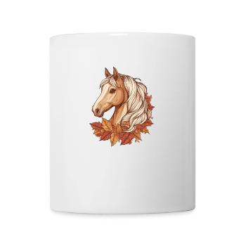 Cheval automne - Mug blanc - blanc - Devant