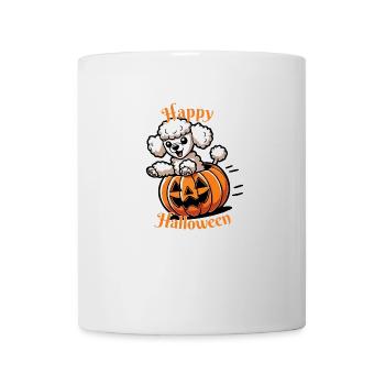 Caniche Citrouille Joyeux Halloween Goldendoodle - Mug blanc - blanc - Devant