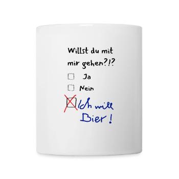 Ich will Bier! - Tasse - Weiß - Vorne