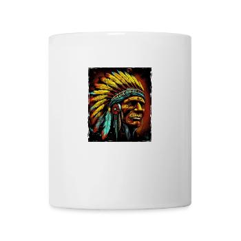 Apache Indian Chief Skull - Mug - white - Front