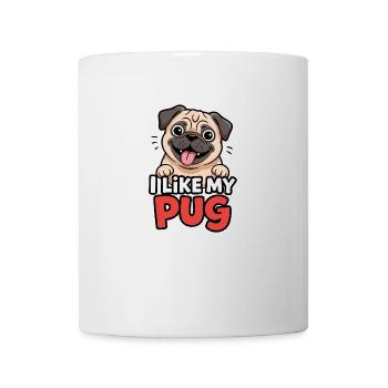 I like my Pug Dog Love - Mug - white - Front