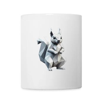 Eichhörnchen - Niedliches Design mit niedrigem Polygon - Tasse - Weiß - Vorne