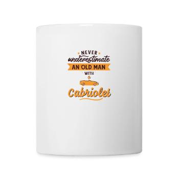 Funny saying old man with convertible senior - Mug - white - Front