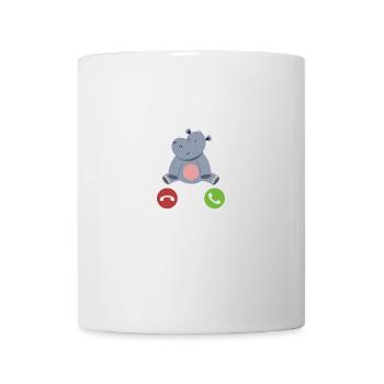 Mon hippo m’appelle Faut que j’y aille - Mug blanc - blanc - Devant