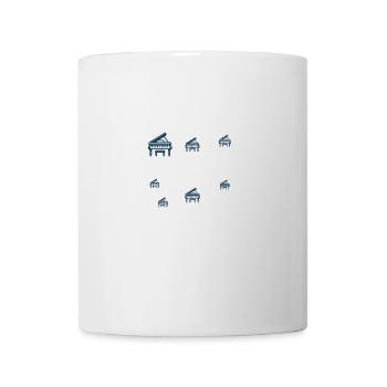 Ce que je fais de mon temps libre – T-shirt piano - Mug blanc - blanc - Devant