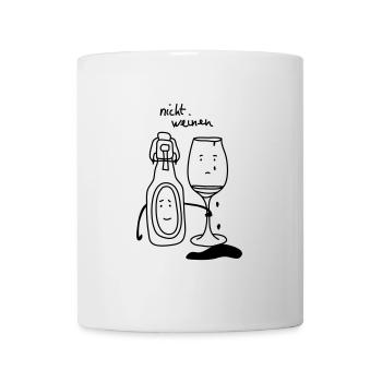 Wein(en). Wein und Bier. - Tasse - Weiß - Vorne