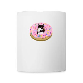 Katze Kira Donut "I DONUT CARE!" - Tasse - Weiß - Vorne