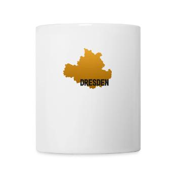 Dresden - Karte - Umriss - Sachsen - Tasse - Weiß - Vorne