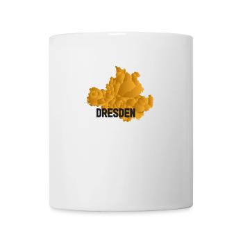 Dresden - Karte - Umriss - Sachsen - Tasse - Weiß - Vorne