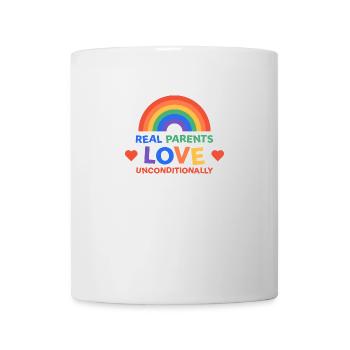 LGBTQ Eltern lieben bedingungslos Regenbogen - Tasse - Weiß - Vorne