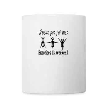 Exercices du We j peux pas - Mug blanc - blanc - Devant