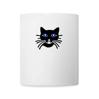 Katze cartoon (Farben personalisierbar) - Tasse - Weiß - Vorne