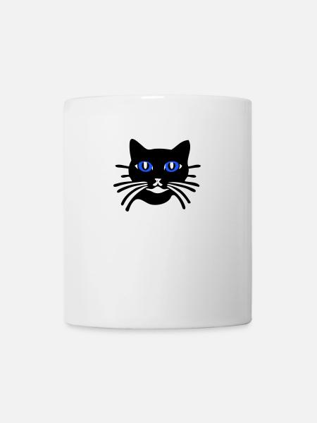 Katze cartoon (Farben personalisierbar) - Tasse - Weiß