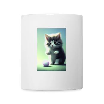 Kleine Süße Baby Katze - Tasse - Weiß - Vorne