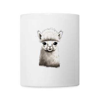 Alpaga moelleux et mignon - Mug blanc - blanc - Devant