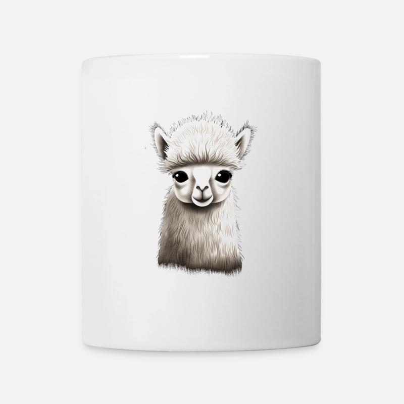 Alpaga moelleux et mignon - Mug blanc - blanc