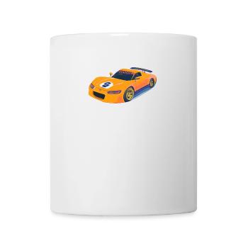 Rennauto geld - Tasse - Weiß - Vorne
