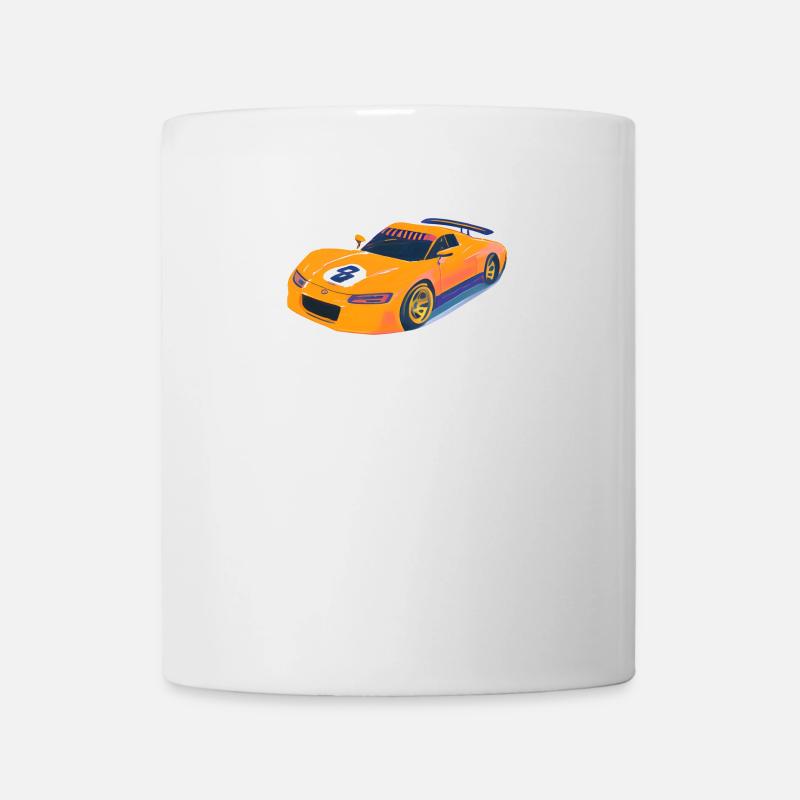 Rennauto geld - Tasse - Weiß